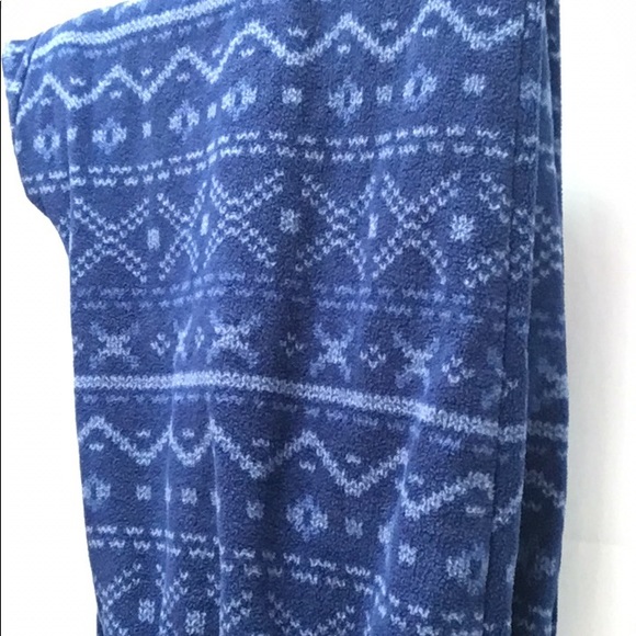 Men’s Blue Fleece Digital Holiday Print Pajama Lounge Pants - Large - Picture 3 of 7